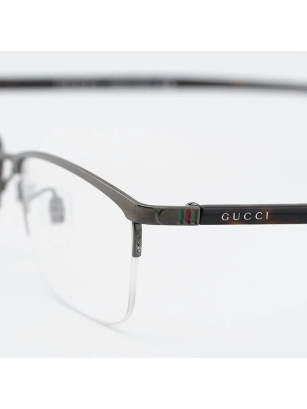 Gucci GG0856OJ 003 Eyeglasses Ruthenium 56mm Rectangle Frame